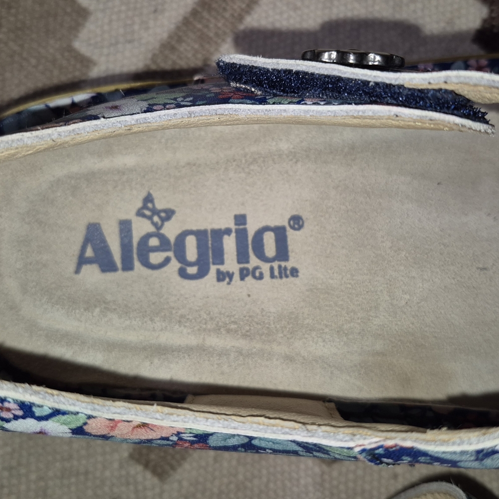 🔥Alegria PG Lite 39 8.5 Springer Floral Print Leather Sandal Rocker Platform - Picture 6 of 11